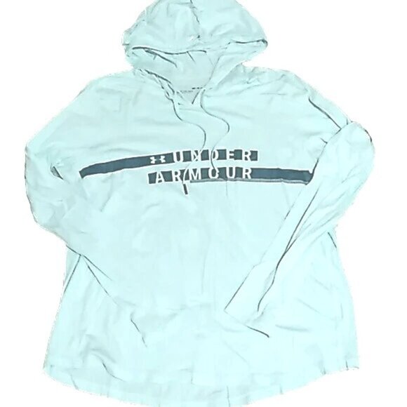Under Armour Tops - Under Armour Pastel Blue Logo Hoodie